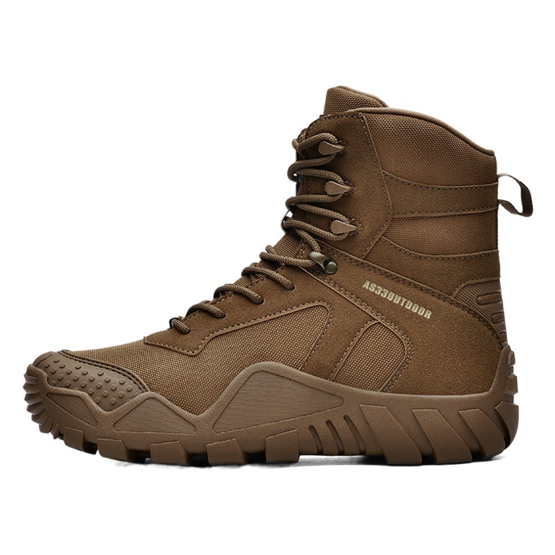 Military boots factory explosions cross-border plus size for tactical boots men's and women's mid-barrel combat boots outdoor hiking desert boots hiking boots