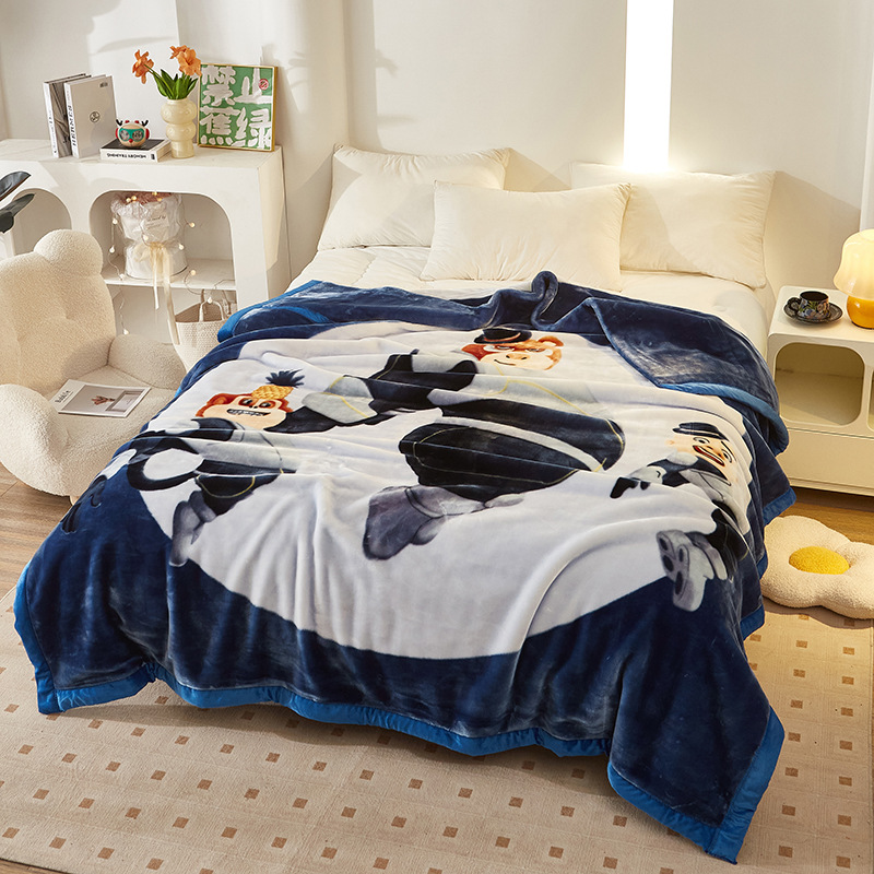 Picture of Raschel Blanket Double Thickened Blanket Super Soft Fleece Blanket Cover Blanket Wedding Red Blanket Warm Blanket Gift Wholesale