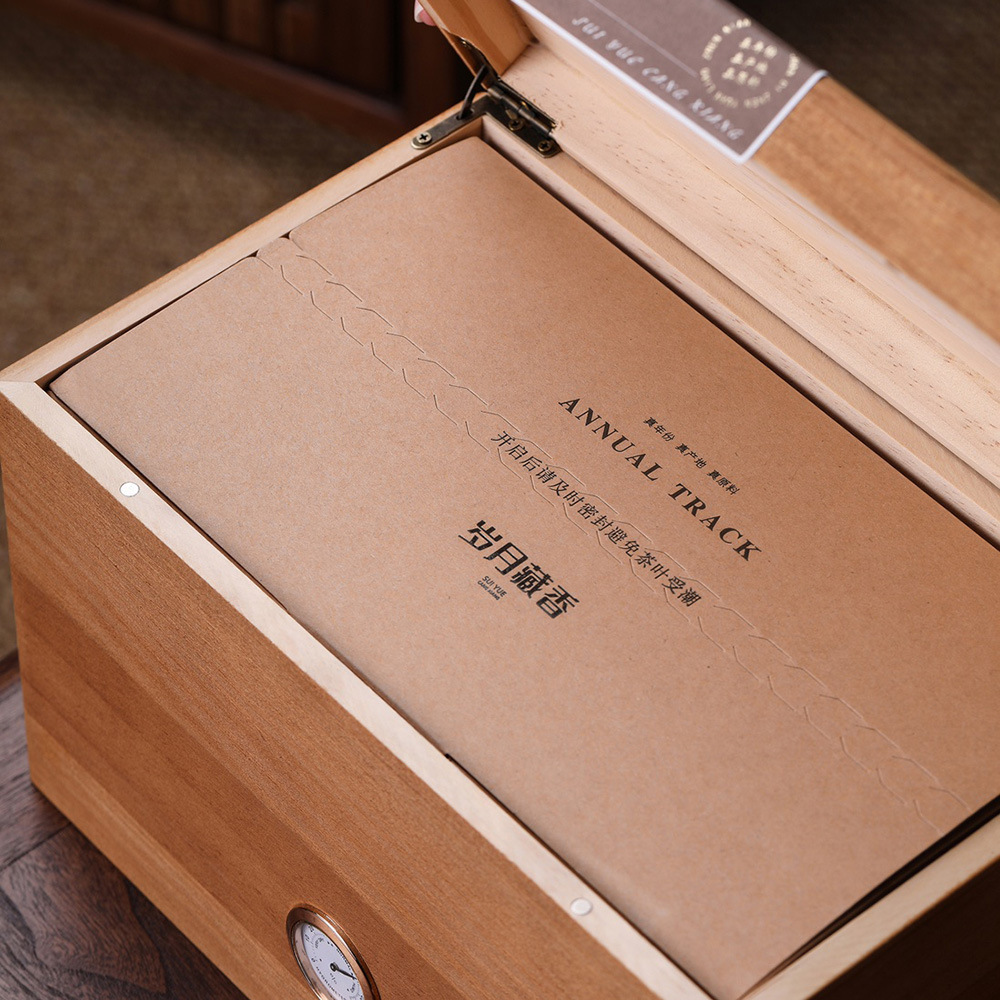 Picture of Tea Packaging Years Xizang Incense Loose Tea Fuding Old White Tea Wooden Box Empty Gift Box Pu'Er Loose Tea Packaging Box Classy