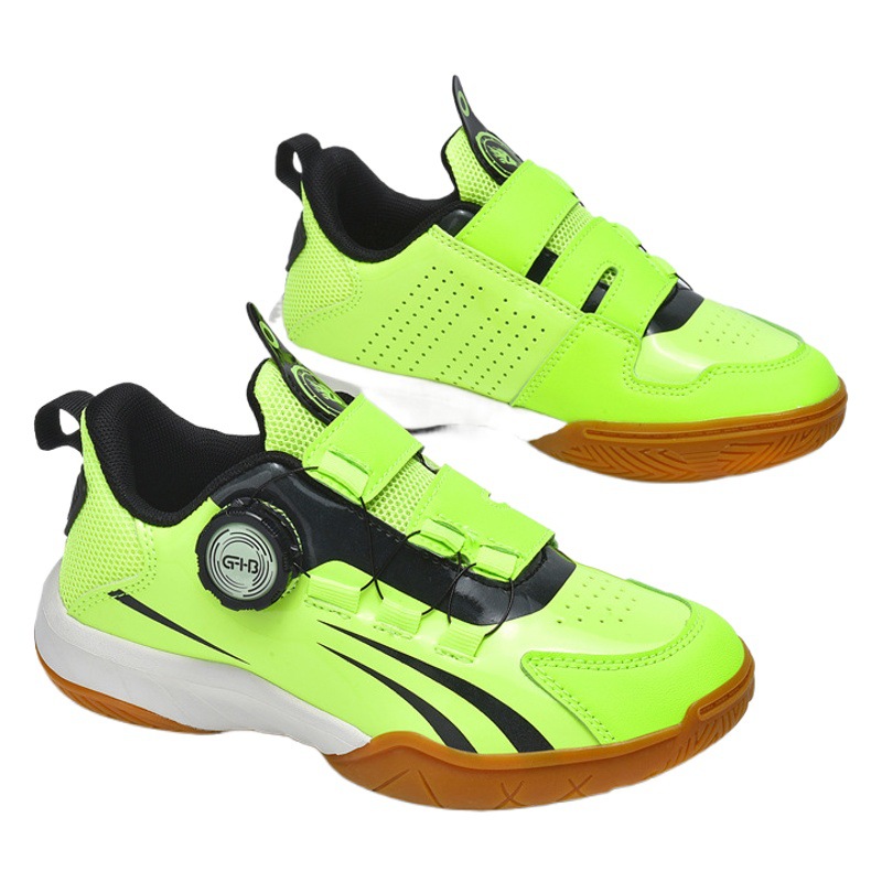 Rotary buckle badminton shoes boys and girls students professional competition training shoes lightweight wear-resistant table tennis shoes sneaker