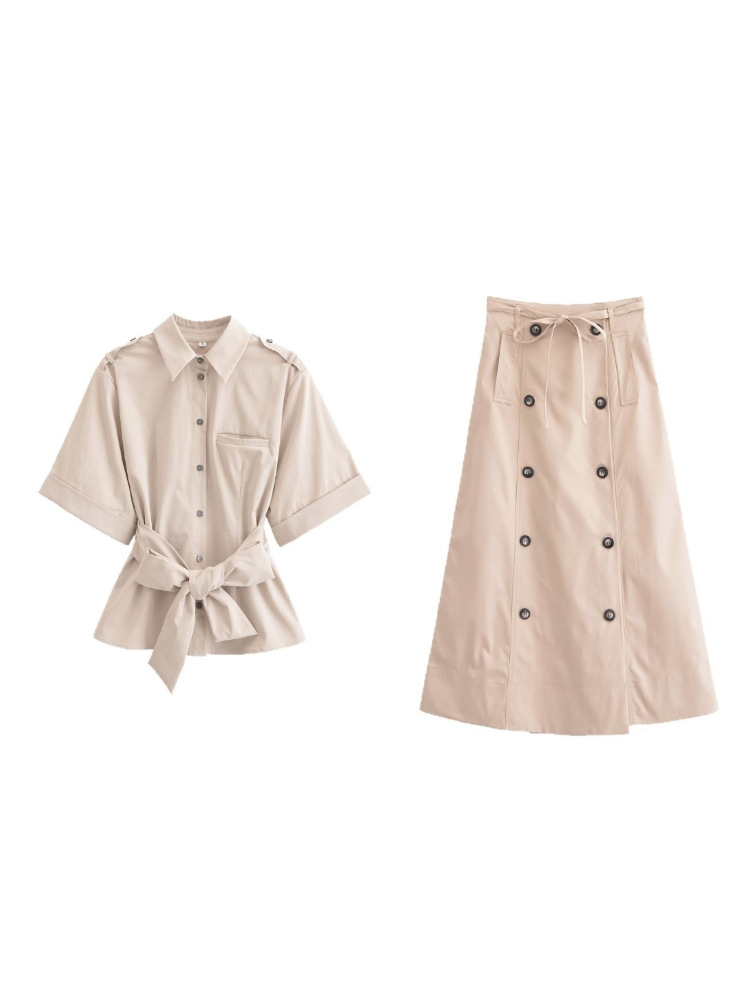 Cross-border 2025 new spring and summer fashion tooling wind single-breasted waist top