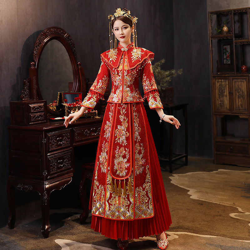 Xiuhe Dress Bride 2022 New Wedding Chinese Wedding Dress Wedding Dress Toast Dress Going Out Dress Xia Xiuhe Dress Women