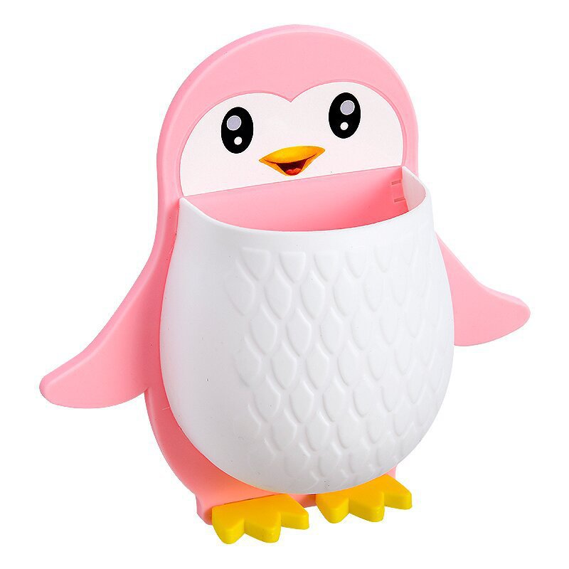 Picture of New Cute Penguin Storage Rack Toilet Toothbrush Cosmetics Wall Hanging Storage Dormitory Bedside Storage Finishing