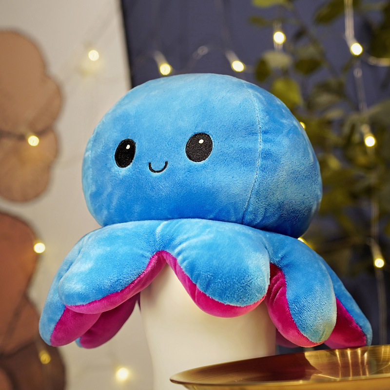 Picture of Double-sided flip Octopus Creative doll flip octopus cute expression cross-border plush toys wholesale manufacturers