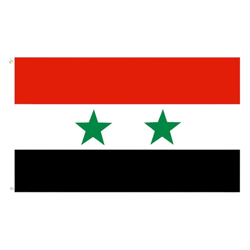 2 Star Syrian flag Syria flag Polyester Printed flag Spot Cross-border Exclusive