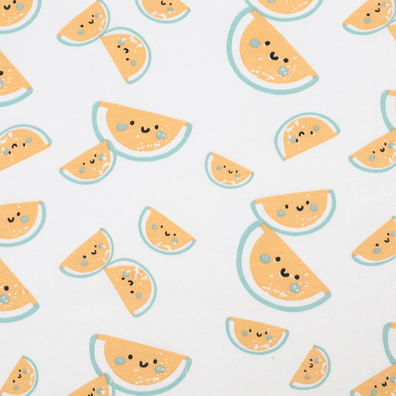 Picture of 130g cotton jersey printed class a combed single-sided cotton printed fabric spring and summer baby pajamas t-shirt fabric