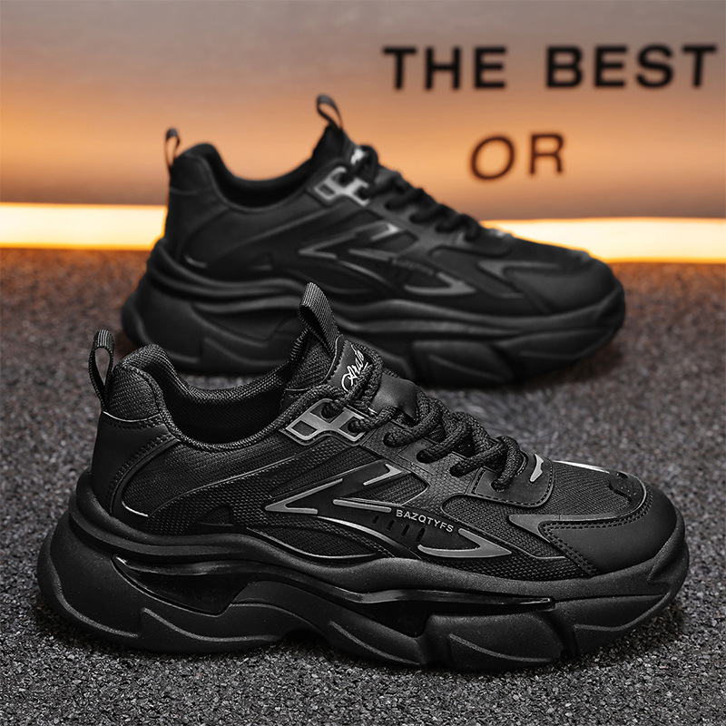 2025 Spring and Autumn New Thick Sole Increased Sports Men's Shoes All-match Fashionable Breathable Casual Running Torre Shoes Wholesale