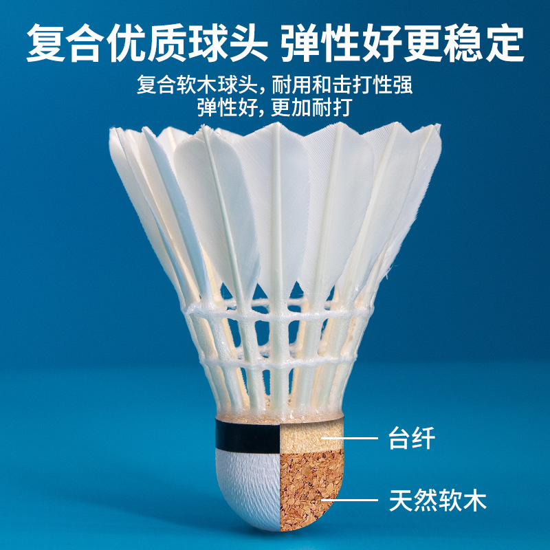 Picture of Professional training stable game feel badminton full circle durable flying ball badminton