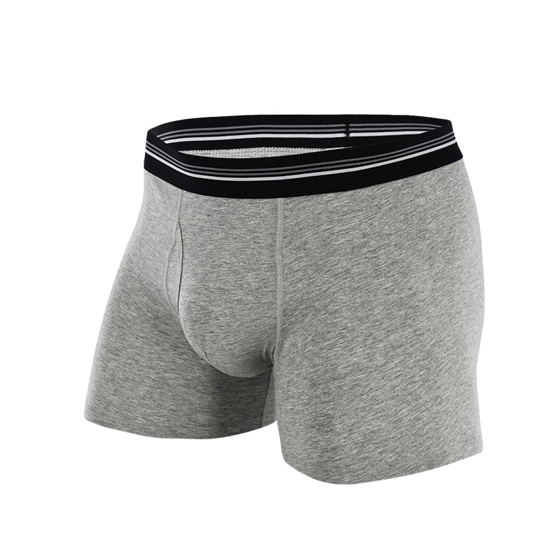 Picture of Pure Cotton Anti-Wear Leg Boxer Briefs American Trendy Underwear Amazon Cross-Border Wholesale Sports Long European and American Underwear for Men