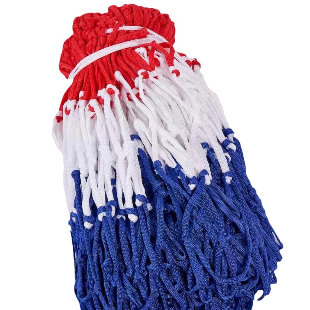 Picture of Children's basketball frame net basket net two-color three-color manufacturer in stock bold standard Net buckle polypropylene fiber basketball net