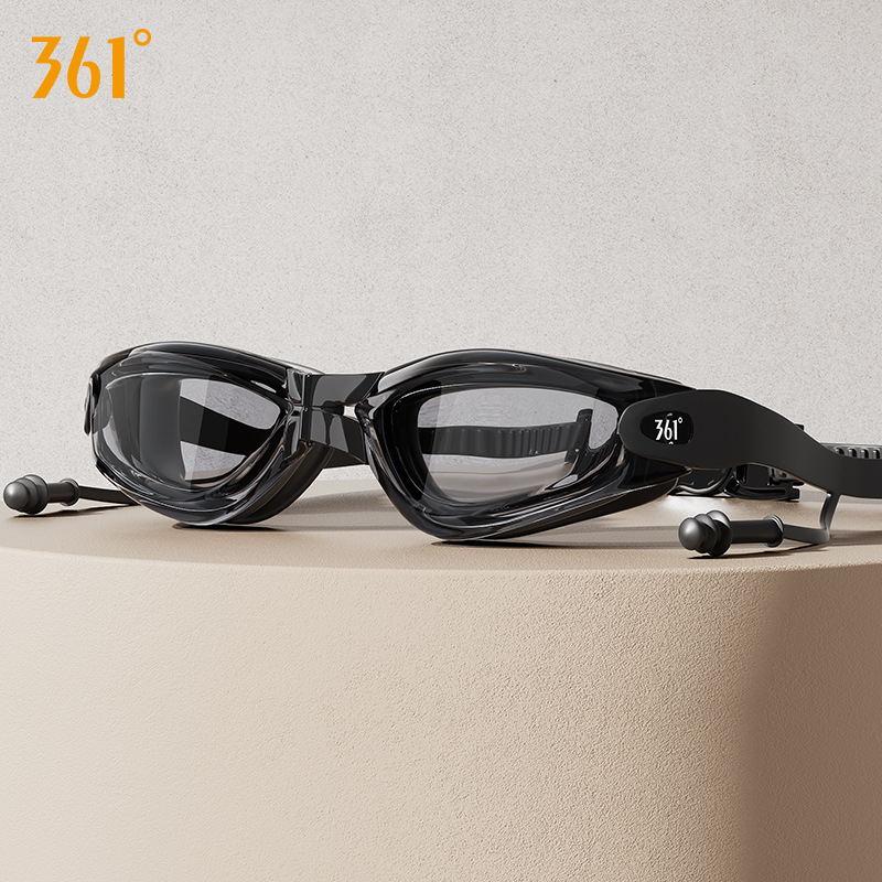 Picture of 361 degree swimming goggles earplugs integrated swimming glasses widened field of vision myopia glasses colorful electroplated swimming glasses
