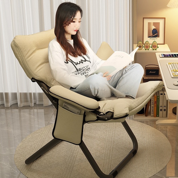 Folding Recliner Student Dormitory Computer Chair Home Bedroom Lazy Small Sofa Balcony Single Leisure Back Chair