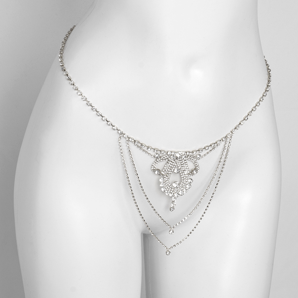 Cross-border Europe and the United States hot sexy fashion rhinestone underwear bikini shiny nightclub diamond waist accessories ladies