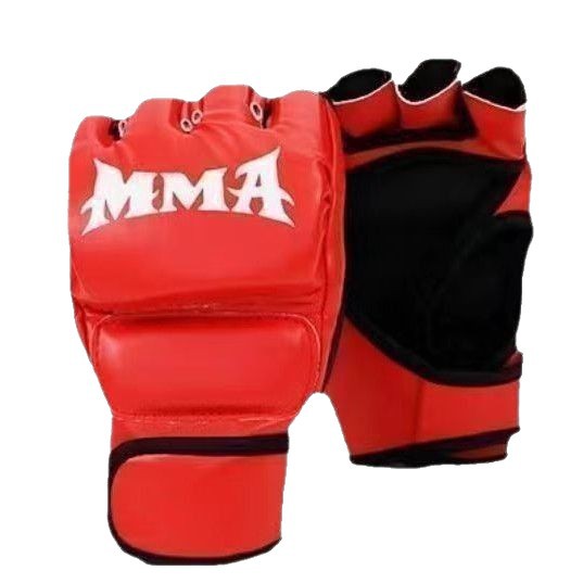 Picture of Adult Children's MMA Half Finger Boxing Gloves Thickened Sanda Fitness Sandbag Fighting Fighting Finger Leakage Knuckles