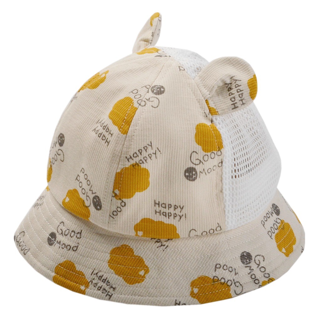 moinmlon Summer New Korean Style Children's Mesh Basin Hat Baby Sunscreen Shade Breathable Hat Baby Thin Hat