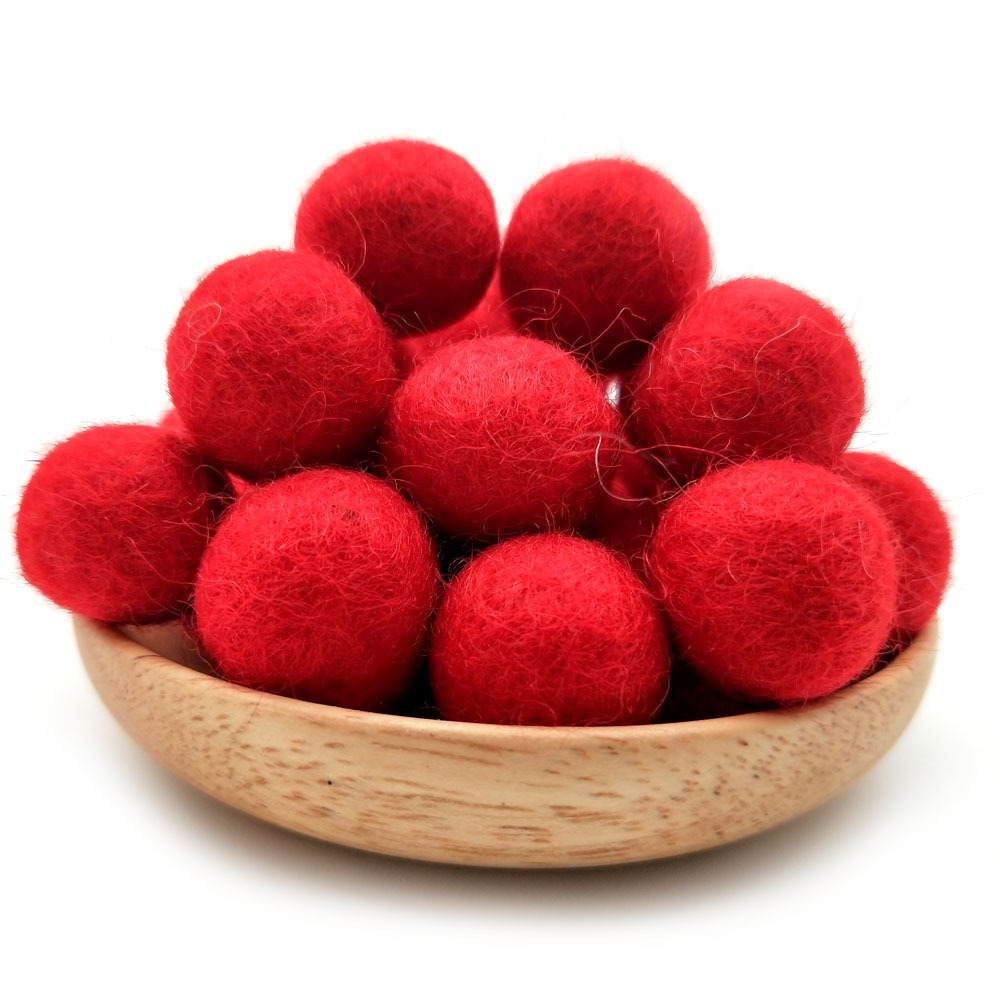 Picture of Cross-border in stock 2CM wool ball Christmas jewelry accessories Christmas diy colorful wool ball small wool ball pokes