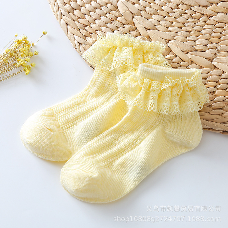 Picture of New Children's Lace Socks Spring and Summer Baby's Mesh Children's Socks Girls Lace Dance Socks Korean Fashionable Women's Socks
