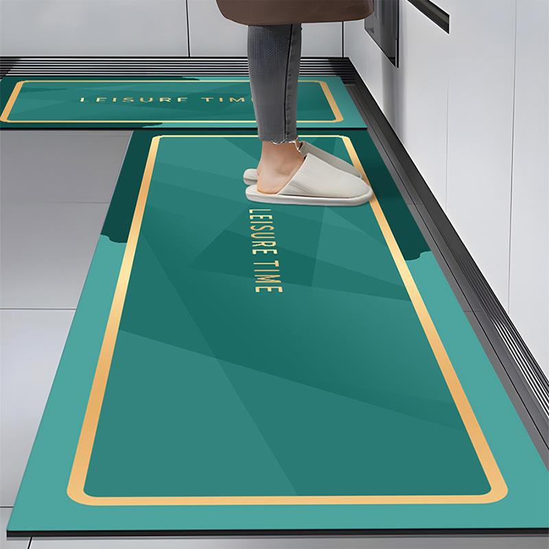 Picture of Absorbent Carpet Non-Slip Foot Mat Wash-Free Dirty-Resistant Household Erasable Absorbent Mat Kitchen Floor Mat Oil-proof Door Diatom Mud