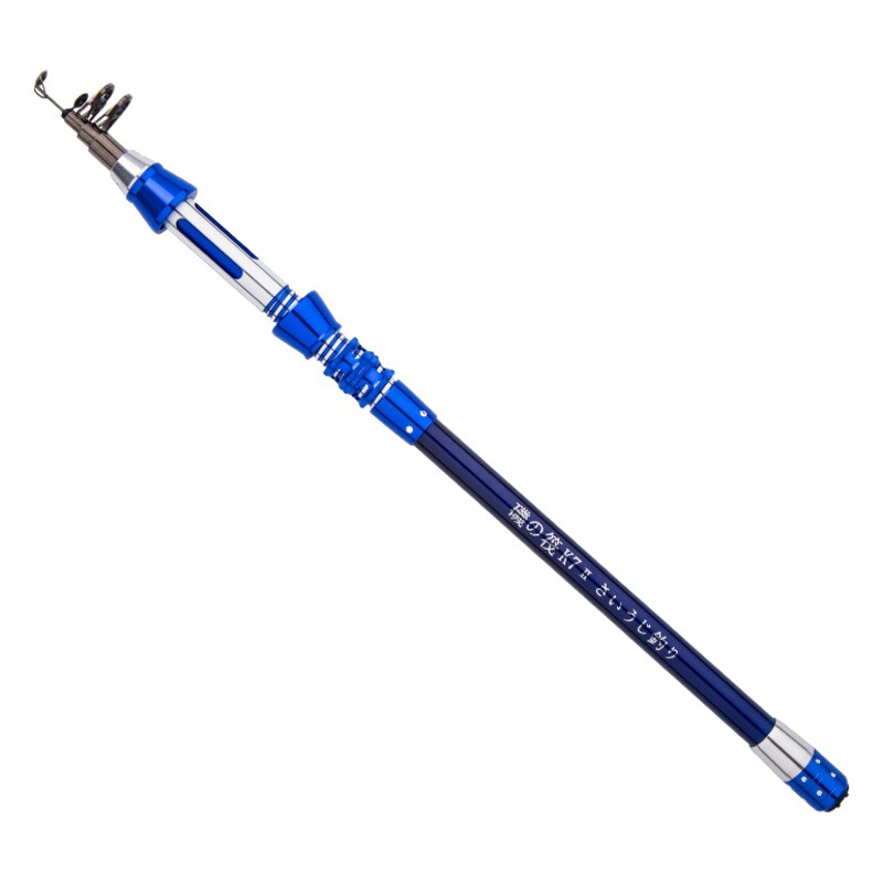Titanium Alloy Retractable Rod Carbon Fishing Rod Mini Portable Shore Throwing Raft Soft Tail Small Rocky Rod Remote Throwing Rod