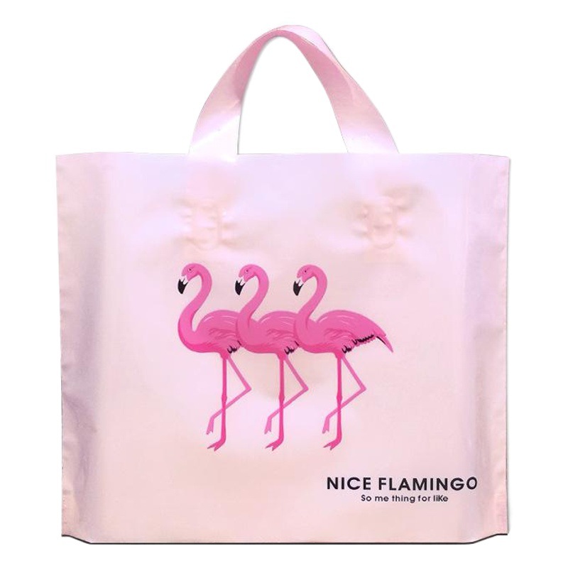 Thickened Flamingo Plastic Bag Tote Bag for Men and Women Children's Clothing Clothing Store Bag Plastic Bag Printing Gift Bag