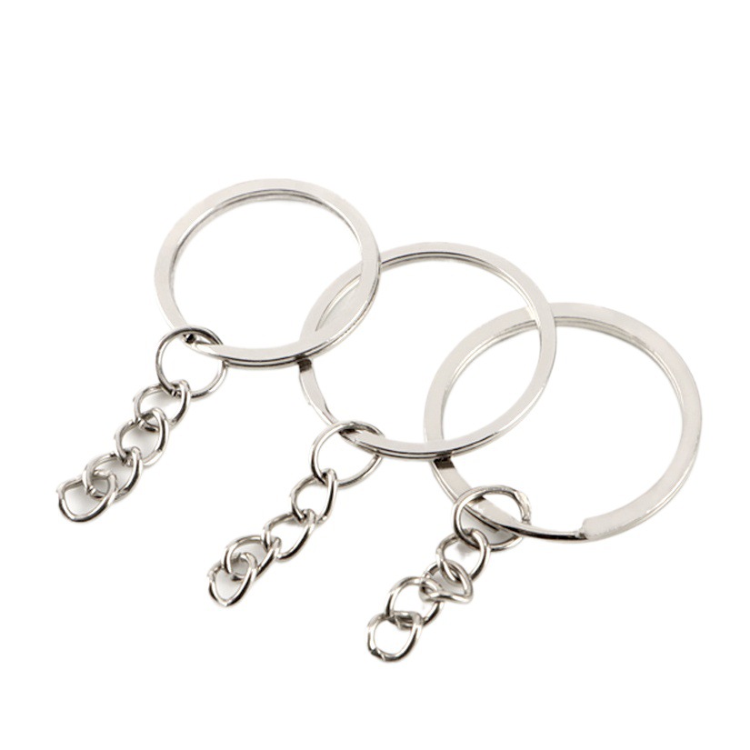 Picture of diy accessories handmade metal material four chain plating key ring keychain decorations wholesale
