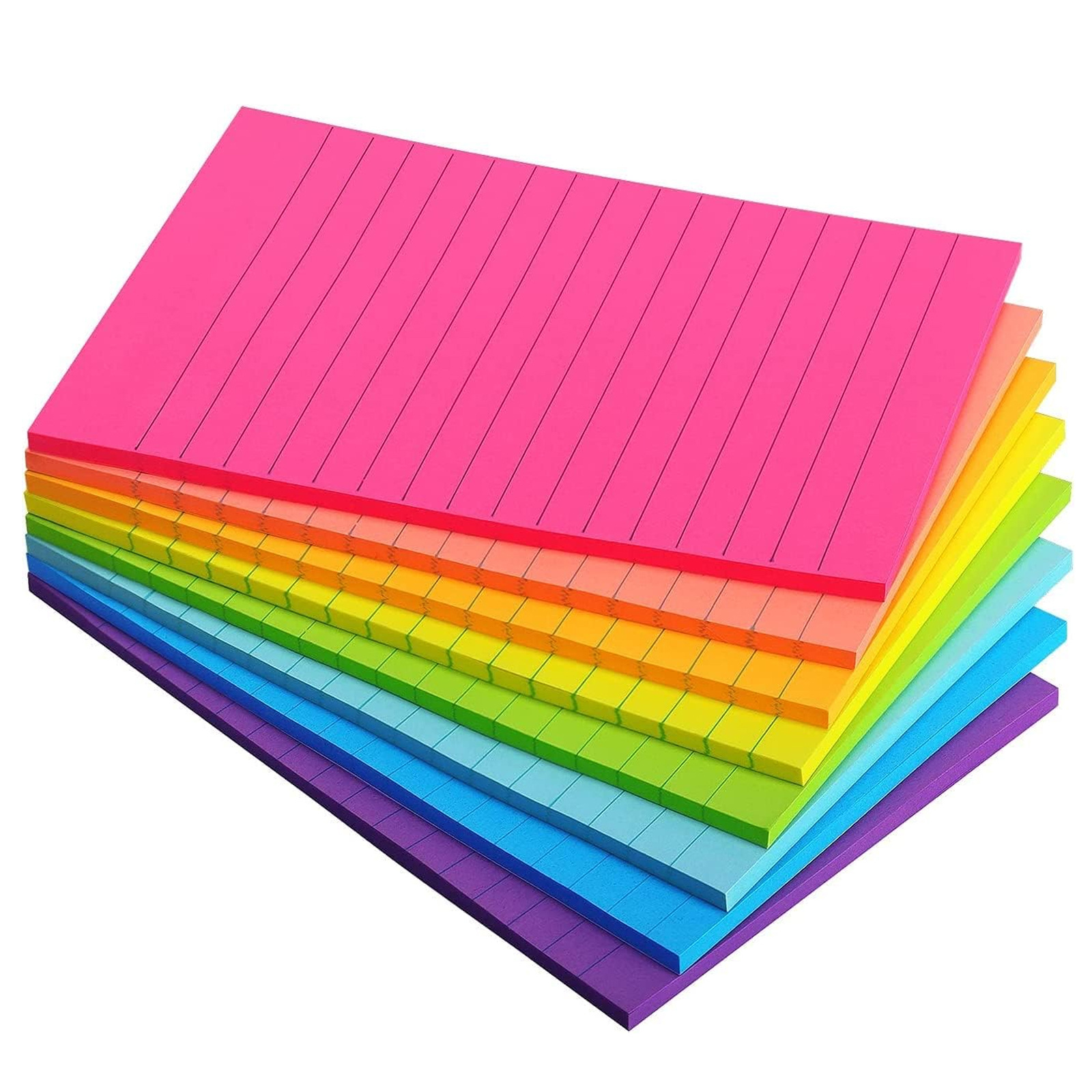 Picture of In stock fluorescent horizontal sticky note color line note paper student office N times stickers