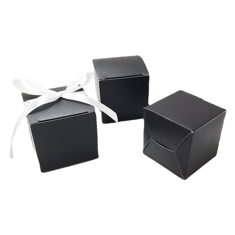 Square Wedding Candy Box, Wedding and Birthday Gift Box, European-Style Wedding Souvenir Candy Box with Ribbon, Must-Have Light Luxury Style