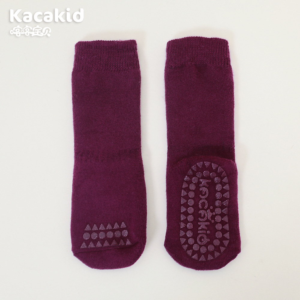Picture of Baby boneless thickened terry socks for autumn and winter baby a pure girls' cotton children's indoor non-slip dispensing floor socks