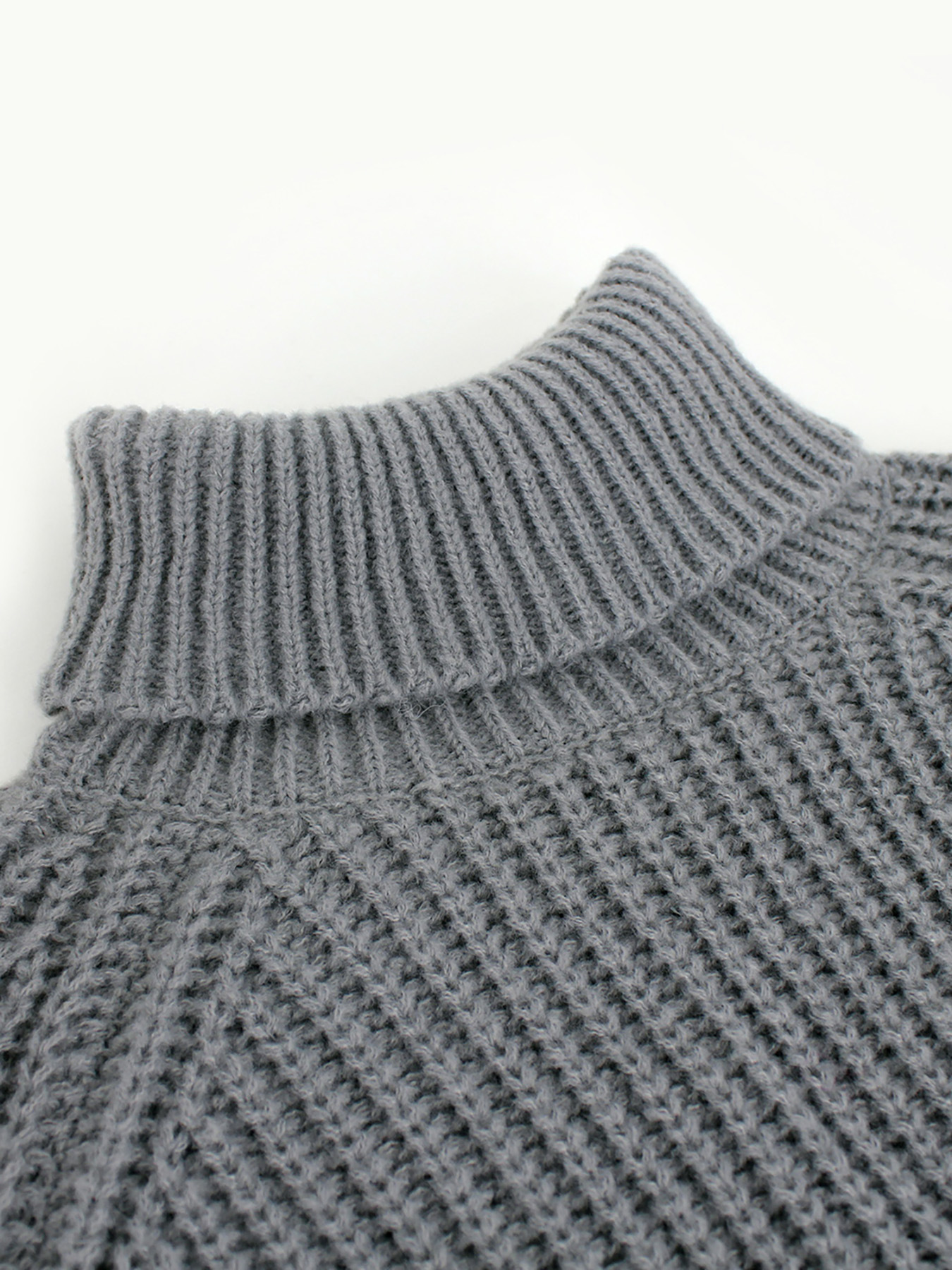 Picture of Foreign trade cross-border Europe and the United States Amazon source manufacturers long sleeve high collar pullover thick needle slit sweater autumn and winter