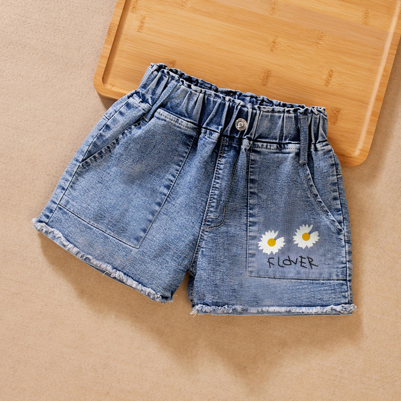 Children's Jeans Shorts Girls' Shorts Korean Style Children's Wear 2022 Summer New