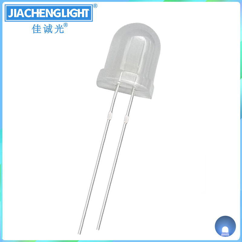 f10mm fog white light round head bright led light emitting diode lamp beads White astigmatism frosted plug-in milky white lamp