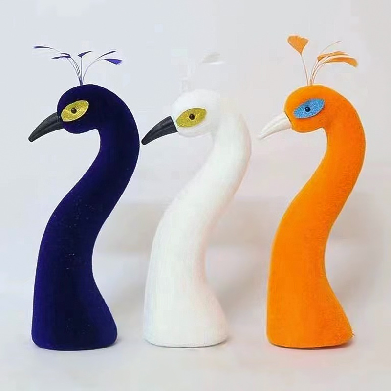 Changyi wholesale simulation peacock head opening flower basket flower packaging materials wedding home ornaments flower shop supplies