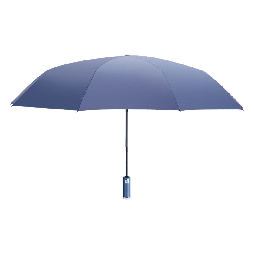 Shake the same LED flashlight umbrella automatic vinyl light sunny umbrella rotatable business car folding umbrella