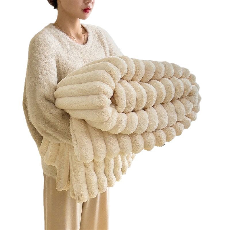 Picture of Class A Rabbit Plush Blanket Falai Blanket Nap Blanket Coral Fleece Blanket Winter Thickened Fleece Blanket Air-conditioning Blanket