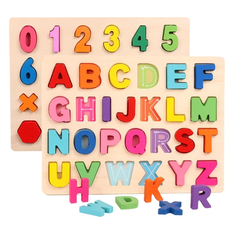 Number Alphabet Scratching Board for Young Children Educational Color Shape Cognitive Puzzle Baby Intelligence Development Building Block Toys