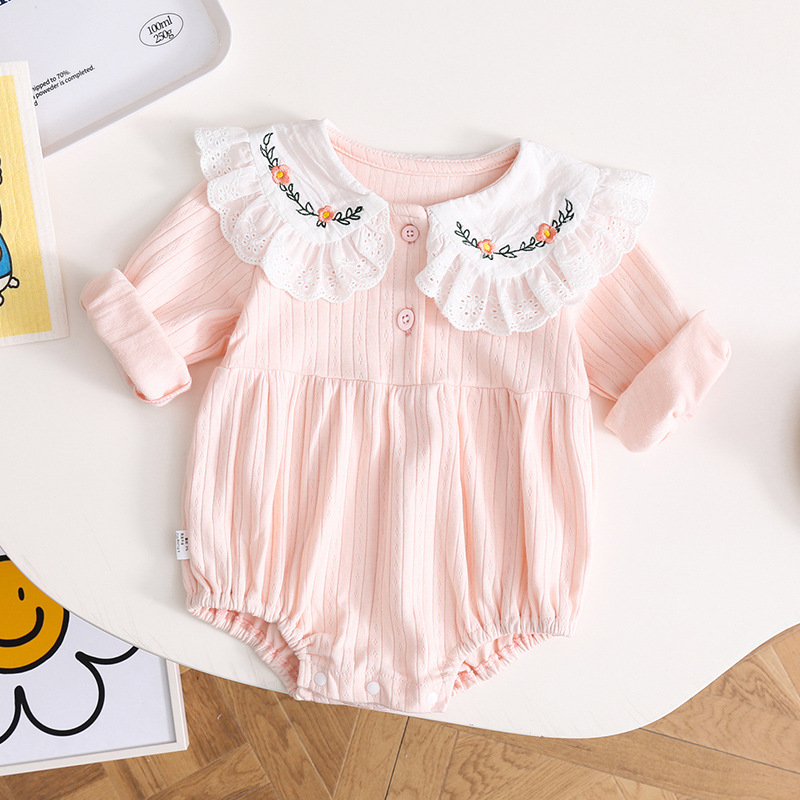 2023 baby triangle sheath spring clothes baby girl romper romper newborn pajamas spring and autumn jumpsuit