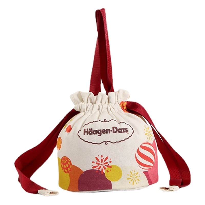 Factory wholesale pure polyester cotton color printing logo cotton bag for direct storage drawstring canvas bag