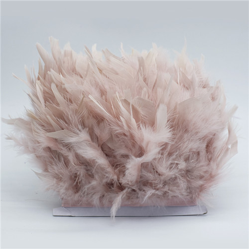 Picture of Turkey Feather Cloth with Flame Edge Feather Lace Wedding Bar Latin Dance Doll Clothing Accessories DIY Feathers