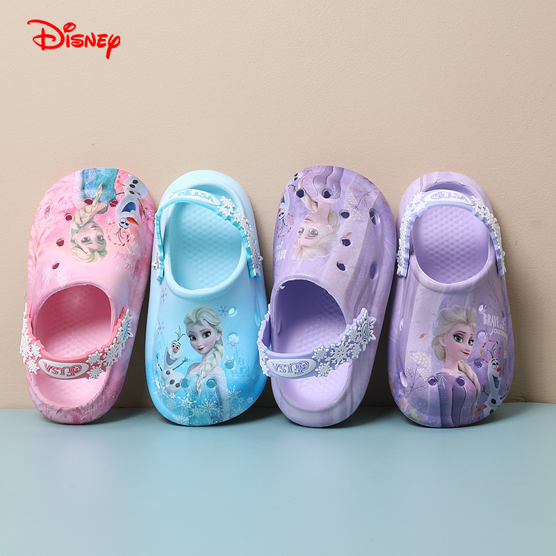 Picture of Disney Children's Hole Shoes Baby Slippers Princess Elsa Girls' Summer Sandals Toddler Non-slip Soft Bottom