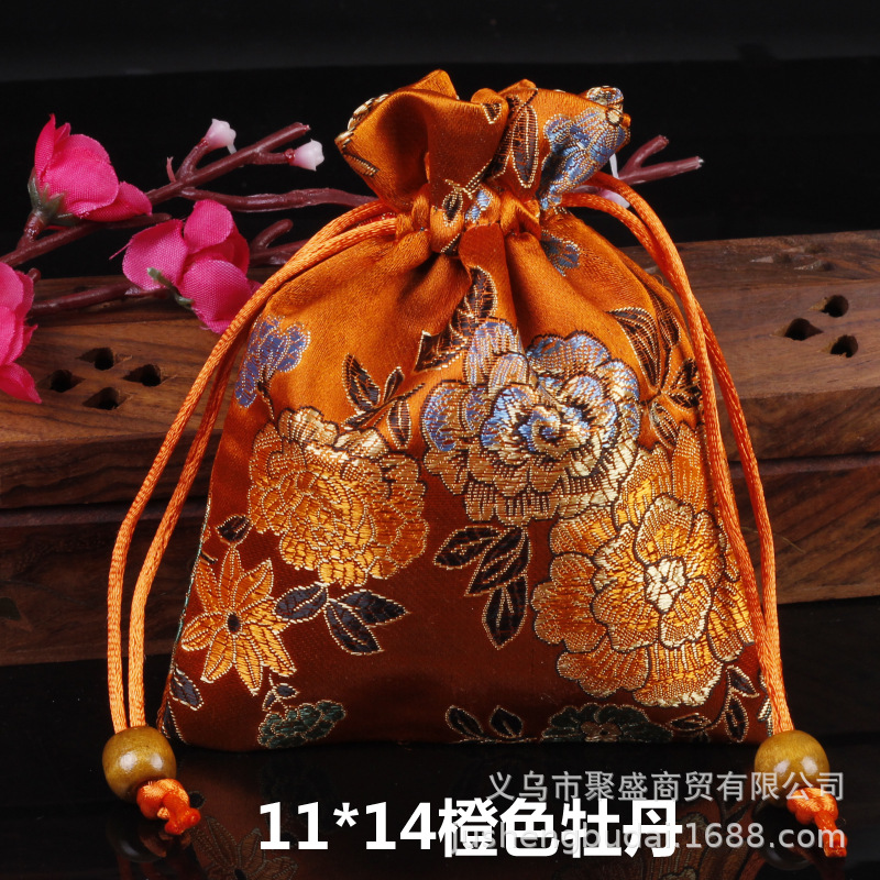 Picture of Osmanthus sachet sachet pendant antique Chinese brocade high-grade sachet empty bag bag bag wholesale 11*14