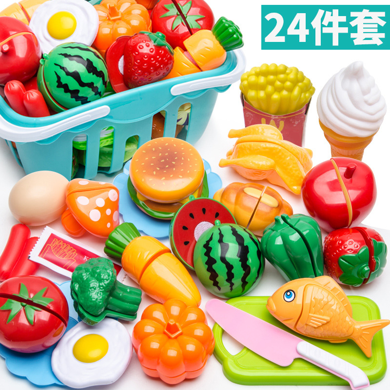Picture of Children play house simulation kitchen cutting toys girls cooking boys and girls baby cutting fruit cooking set