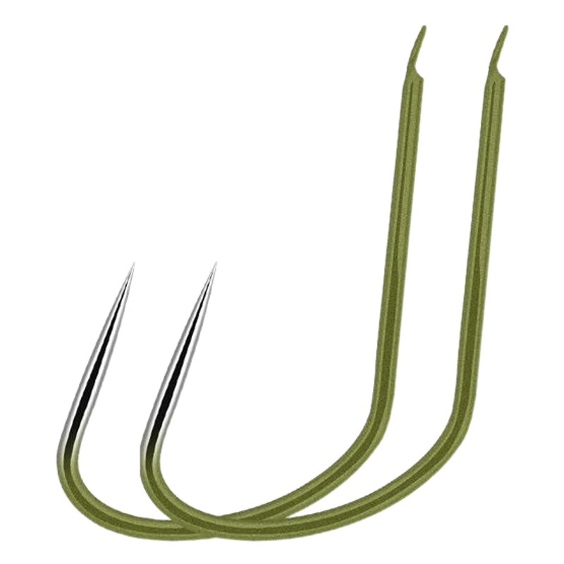 Bulk titanium alloy fishhook fly hit black pit catch fish Wolf strong pull fast fish thick strip carp fishing hook Wolf