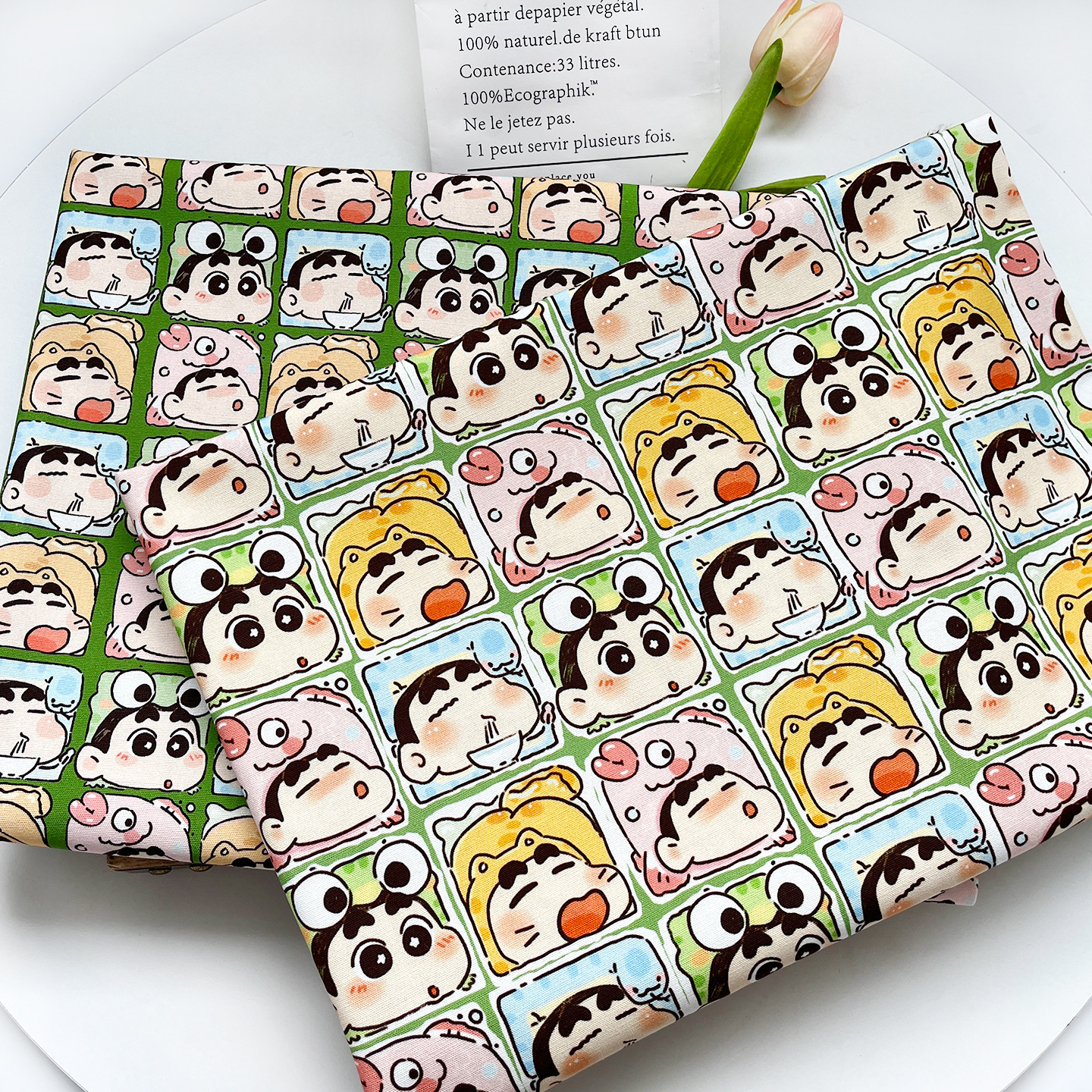 Picture of Crayon Shin-Chan 1.5m Piece of Pure Cotton Canvas, Width 1.0m Price, Bag, Jacket, Vest, Handmade DIY Fabric