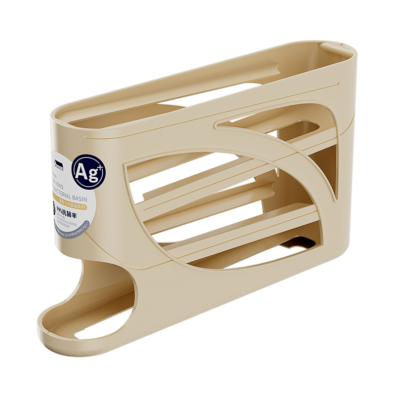 Picture of Slide rolling egg storage box storage household refrigerator side door kitchen egg artifact new automatic egg rack