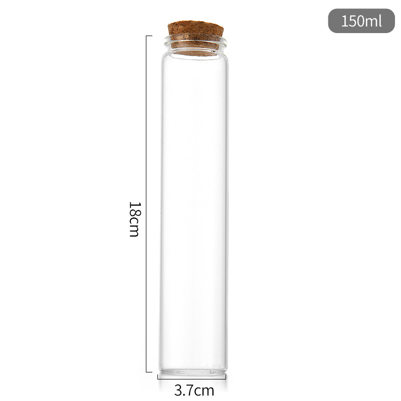 Picture of 37mm Screw Cap Cork Drift Bottle Transparent Candy Empty Bottle Test Tube Bottle Tea Flower Tea Packaging Bottle Succulent Planting Bottle