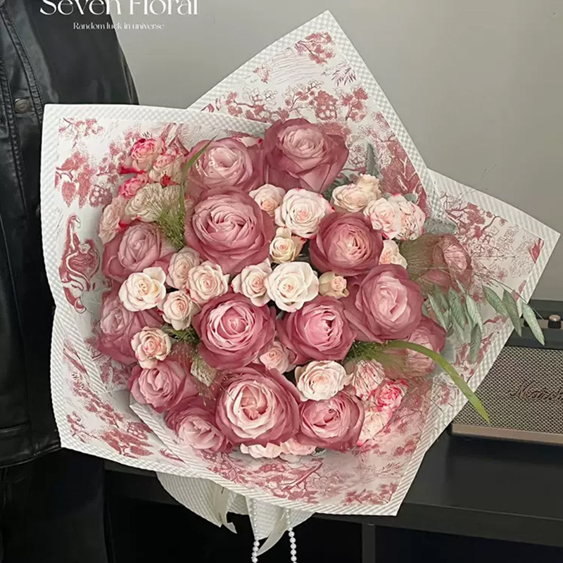 European-style vintage Kraft paper art paper flower bouquet wrapping paper floral packaging material gift gift wrapping paper