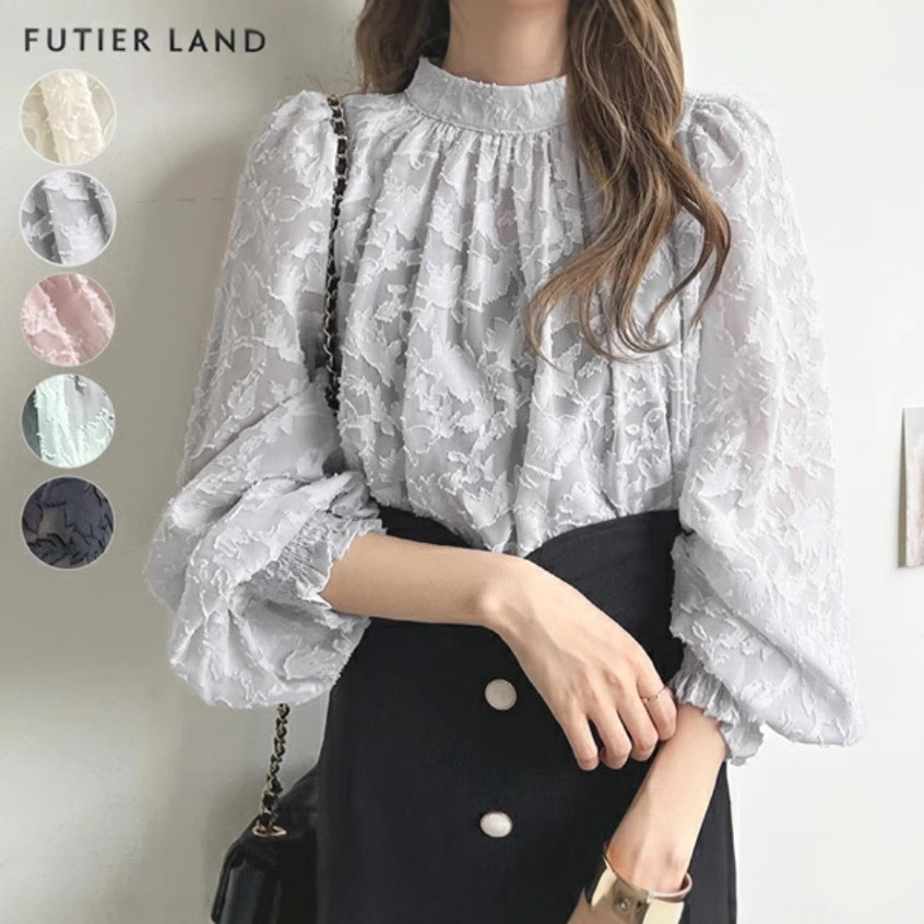 Japanese Japanese South Korea Korean Style Southeast Asian Spring Foreign Trade Long Sleeve Lace Shirt Women's Base Shirt Top