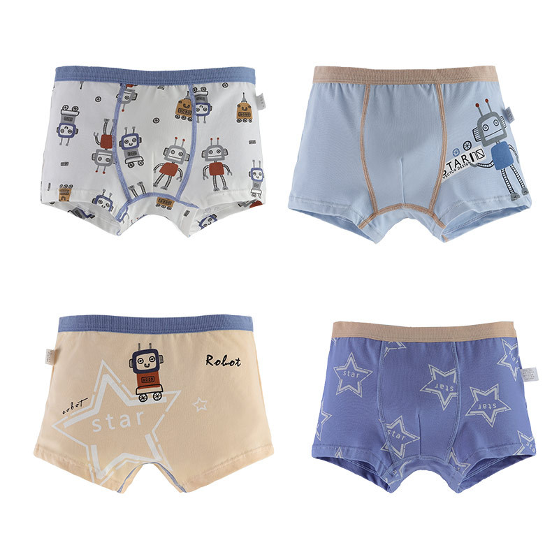 Picture of Children's Underwear Men's Boxer Cotton Big Children's Wholesale Student Shorts Boys a Cartoon Children's Four Corners