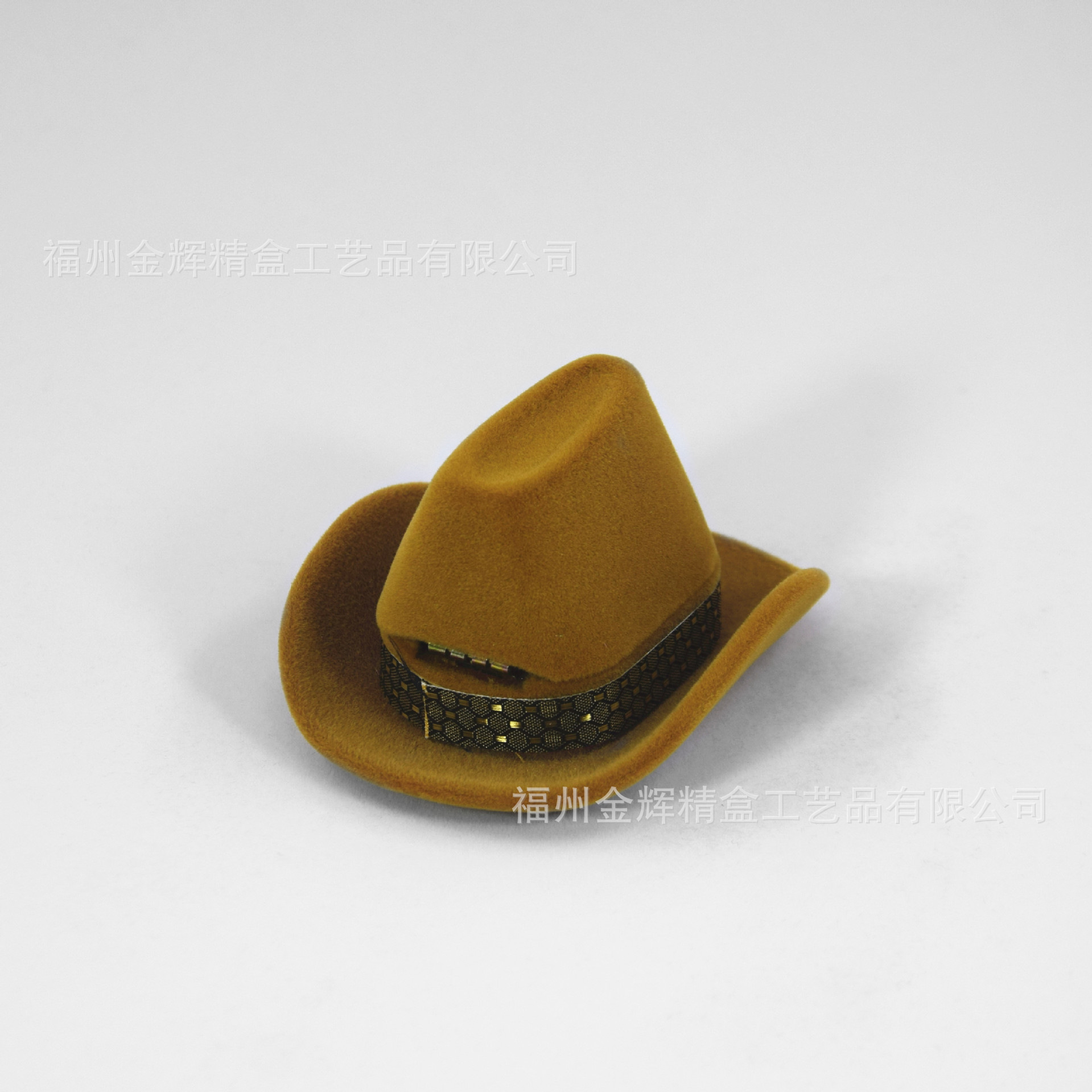 Spot Woody Cowboy Hat Ring Box Foreign Trade Wholesale Flocking Box Wedding Proposal Necklace Graduation Gift
