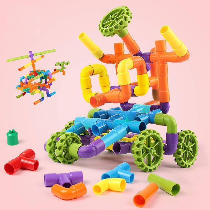Picture of Children's Splicing Water Pipe Building Blocks Assembling Toys Assembling 3-4-6 Years Old 7 Years Old Plastic Assembling Boys' Educational